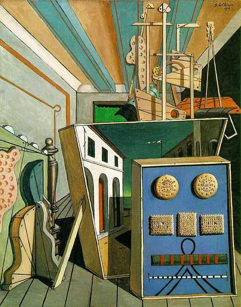 Metaphysical Interior with Biscuits, giorgio de chirico